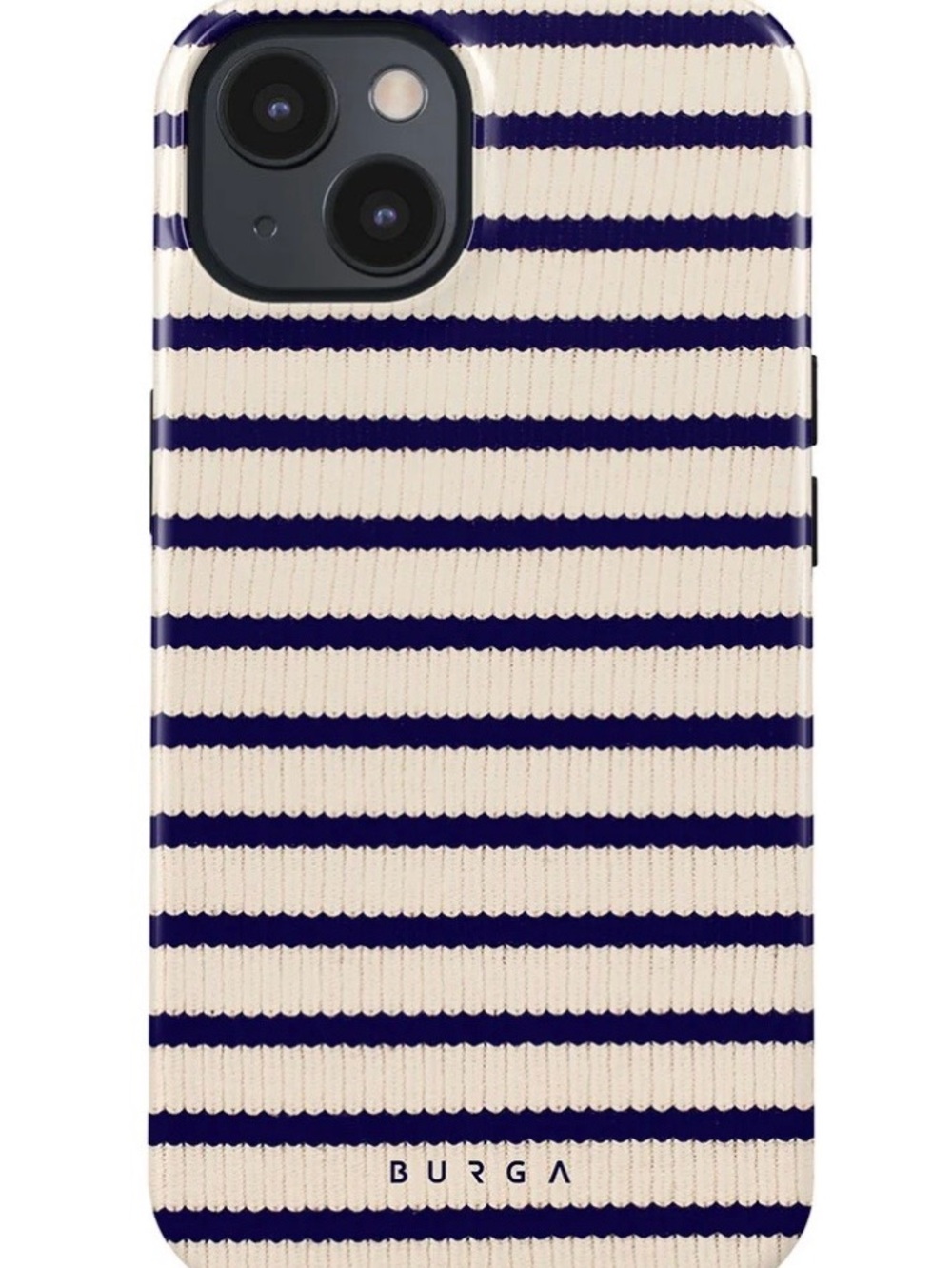 Navy Stripe Cream & Navy Phone Case iPhone 14 BURGA